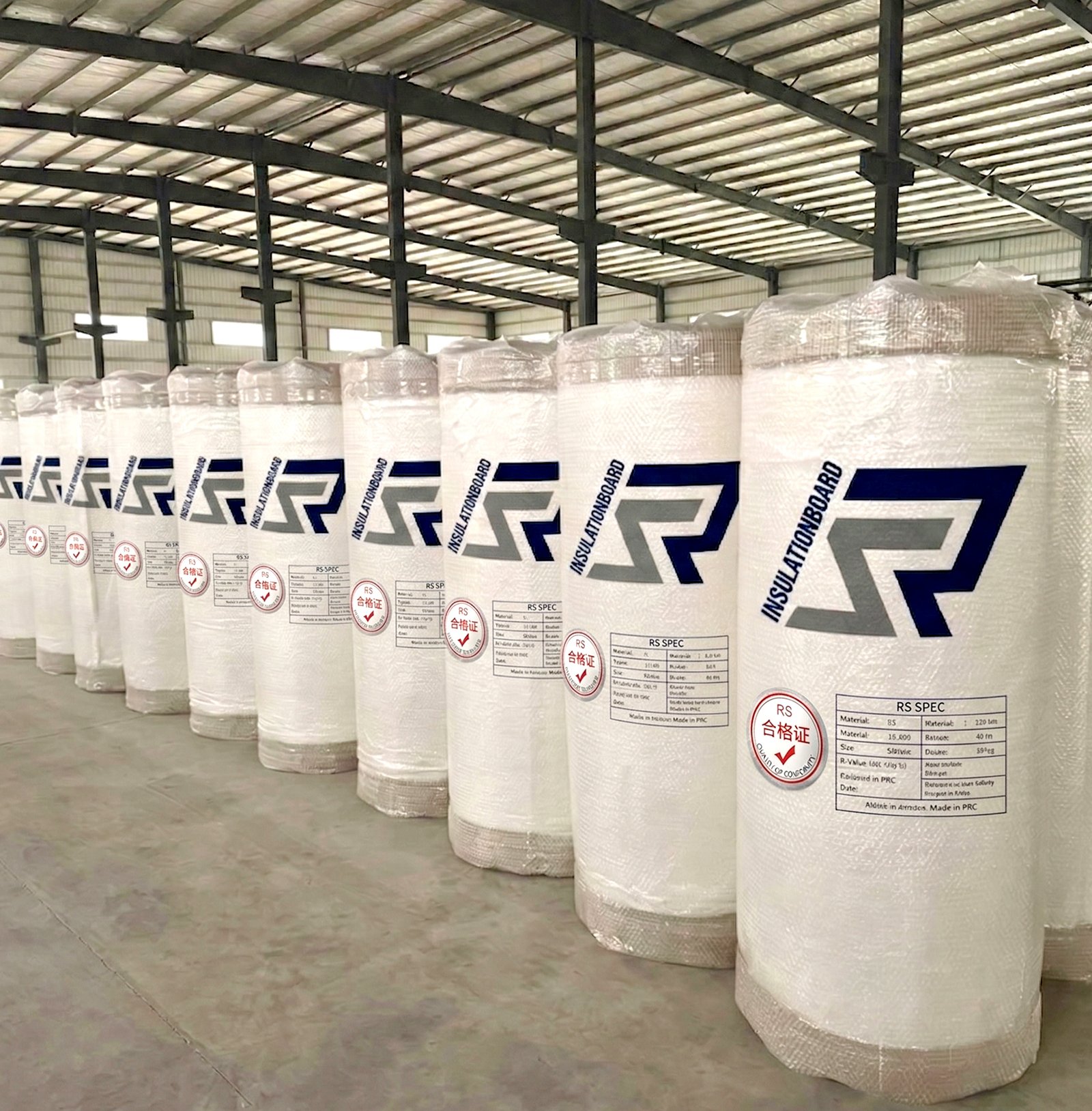Nano aerogel blanket rolls with technical spec sheets and QC certificates - Showcasing a complete quality traceability system